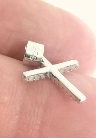 Colgante Cruz Plata Ley 925 16x12mm.