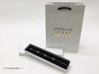 pulsera oro 18k con piedra con onix