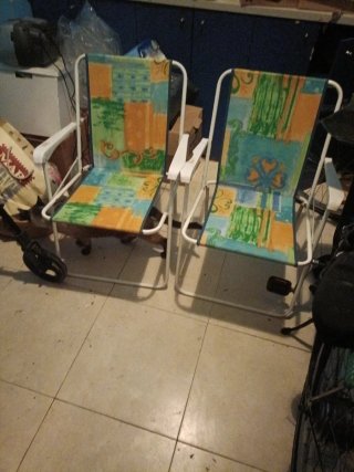 2 Sillas de Playa Plegables Dibujo Bonito