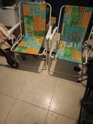 2 Sillas de Playa Plegables Dibujo Bonito