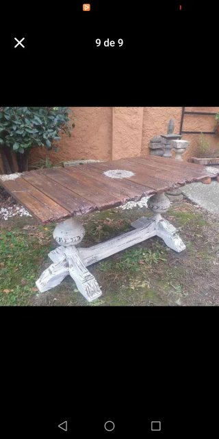 Mesa de madera rústica vintage