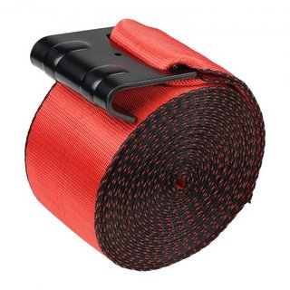 Cintas de Winch, 4" x 30', Capacidad de Carga de 6000 lbs, Resistencia a la Rotura de 18000 lbs, Cintas para Camiones con Gancho Plano, Amarras para Cama Plana Control de Carga para Remolques, Gra...