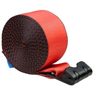 Cintas de Winch, 4" x 30', Capacidad de Carga de 6000 lbs, Resistencia a la Rotura de 18000 lbs, Cintas para Camiones con Gancho Plano, Amarras para Cama Plana Control de Carga para Remolques, Gra...