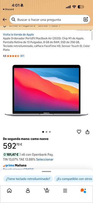MacBook Air 13 2020 Grigio