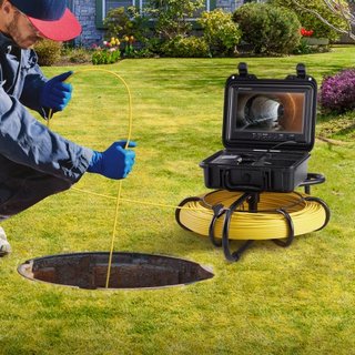 Cámara de Inspección de Tuberías de Alcantarillado 22.9 cm Cámara de Pantalla 720p Cámara de Tubería 91.4m
