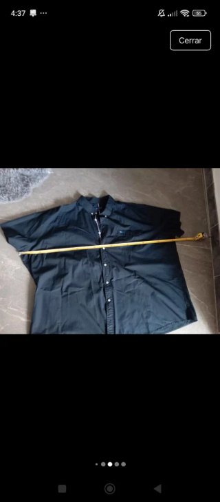 Camisa azul hombre talla grande