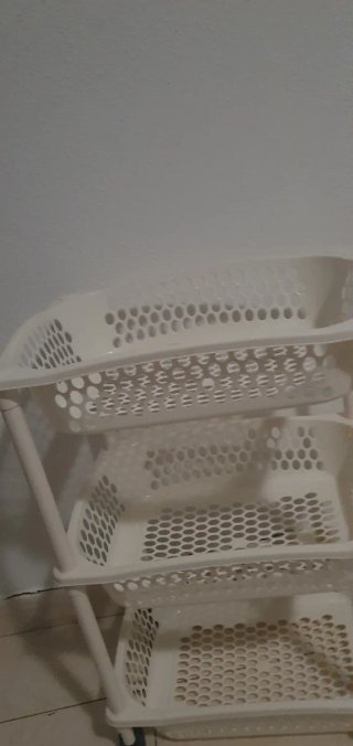 Carrito Auxiliar Plástico Blanco 3 Niveles