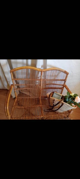 Sillón de ratán vintage
