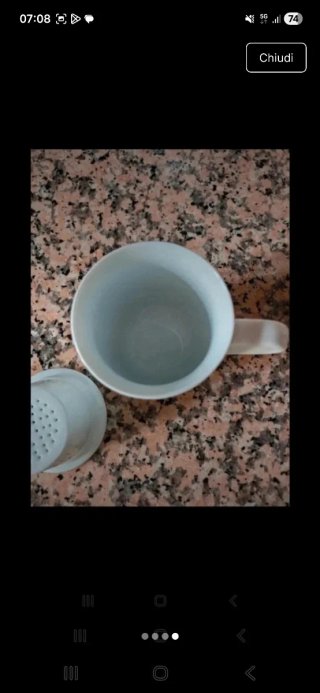 Tazza tisana ceramica con filtro