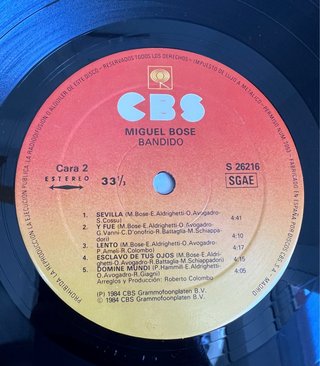 Miguel Bosé - Bandido / vinilo LP