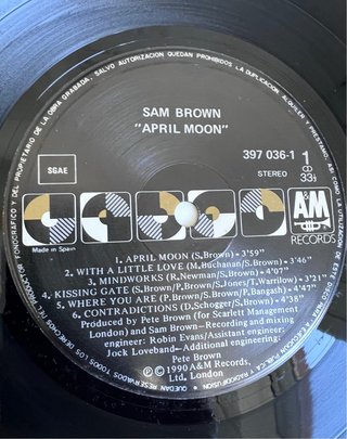Sam Brown -  April Moon /  vinilo LP