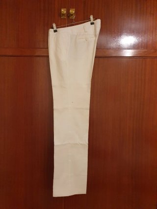 Pantalón blanco roto tiro bajo MANGO