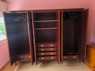 Armario antiguo de madera 6 puertas