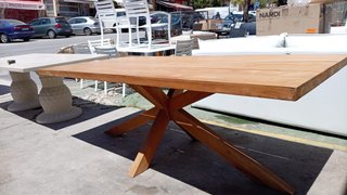 Mesa de jardín El Corte Inglés madera teca