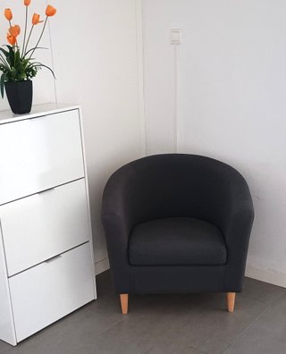 Sillón de tela gris Ikea
