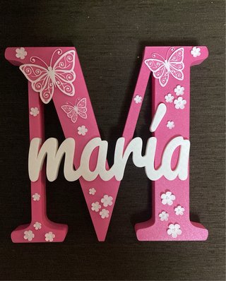 Letra M personalizada  decorada