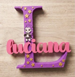 Letra M personalizada  decorada