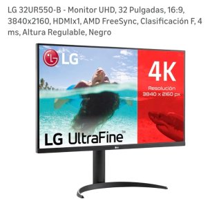 Monitor LG 32 UHD 4K 3840x2160