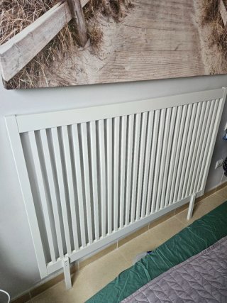 Cabecero de madera blanco para cama de 135