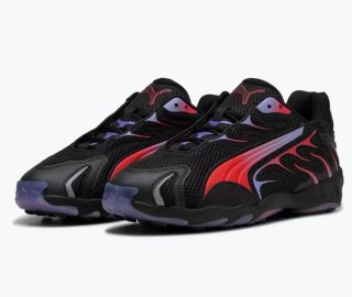 Zapatillas Deportivas Puma Inhale Negras y Rojas.