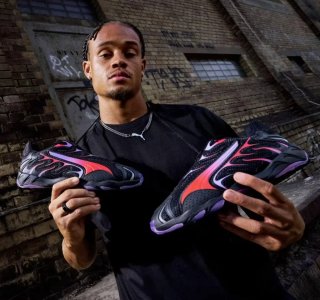 Zapatillas Deportivas Puma Inhale Negras y Rojas.