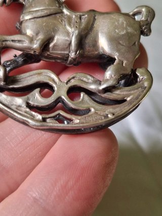 Cavallino a dondolo e cigno in Argento 800