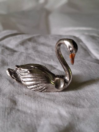 Cavallino a dondolo e cigno in Argento 800