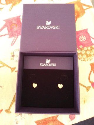 Orecchini Swarovski Cuore Dorati