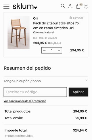 2 Taburetes Altos Sklum NUEVOS