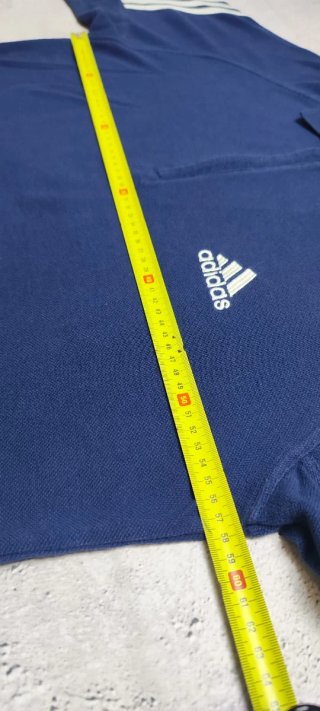 Polo Adidas 90s logos y franjas bordadas Talla L