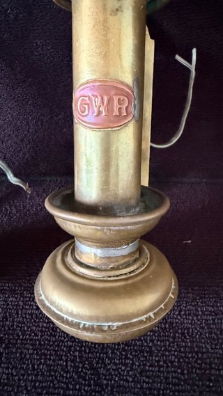 2 Apliques Antiguos GWR Latón Tren