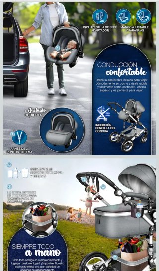 Carrito Kiduku 3 en 1 buen estado