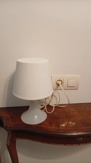 2 Lámparas Mesita Noche Ikea Blancas