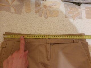 Pantalón ZARA beige tiro bajo