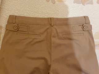 Pantalón ZARA beige tiro bajo