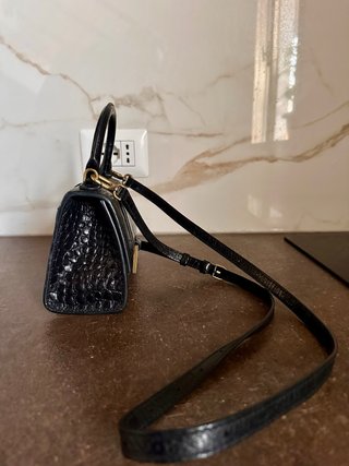 Borsa Balenciaga Hourglass mini pelle nera