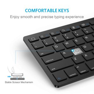Teclado Inalámbrico Omoton Negro
