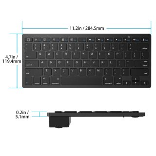 Teclado Inalámbrico Omoton Negro