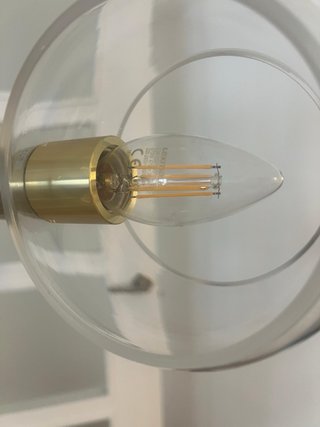Lámpara de pie dorada cristal