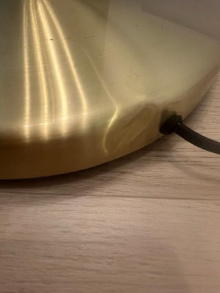 Lámpara de pie dorada cristal