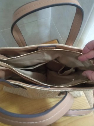 Bolso Paco Martínez rafia y piel nuevo