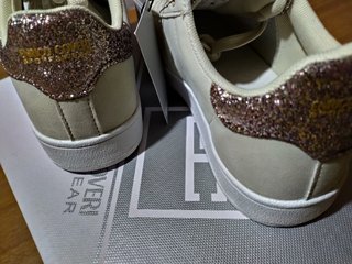 Scarpe donna casual sportive beige/oro