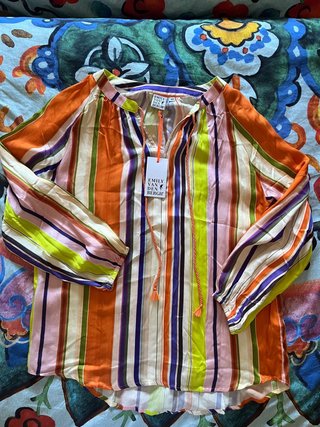 Blusa Emily Van den Bergh Rayas Multicolor