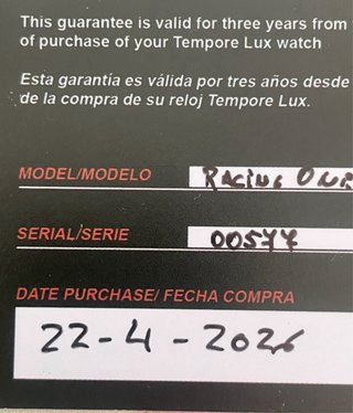 Reloj Tempore Lux Racing One NUEVO A ESTRENAR