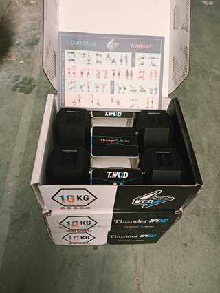 Lote 5 sets mancuernas 2x10kg gym fisio crossfit