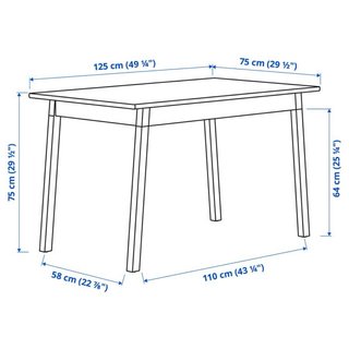 Mesa Comedor Ikea Pinntorp 125x75cm