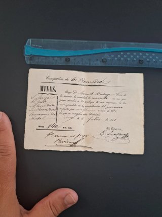 Documentos mineros antiguos manuscritos