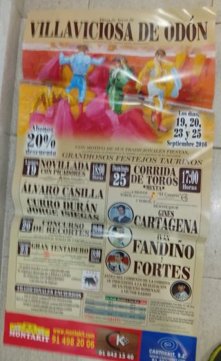 Cartel Toros Villaviciosa de Odón 2016