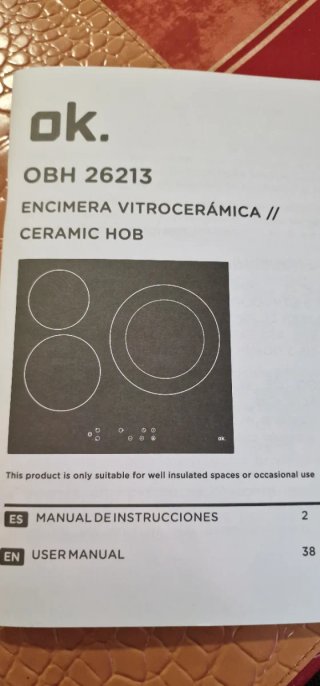 Placa vitrocerámica OK
