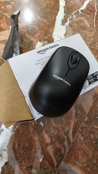 Ratón Inalámbrico Amazon Basics Negro - Mouse Ergonómico